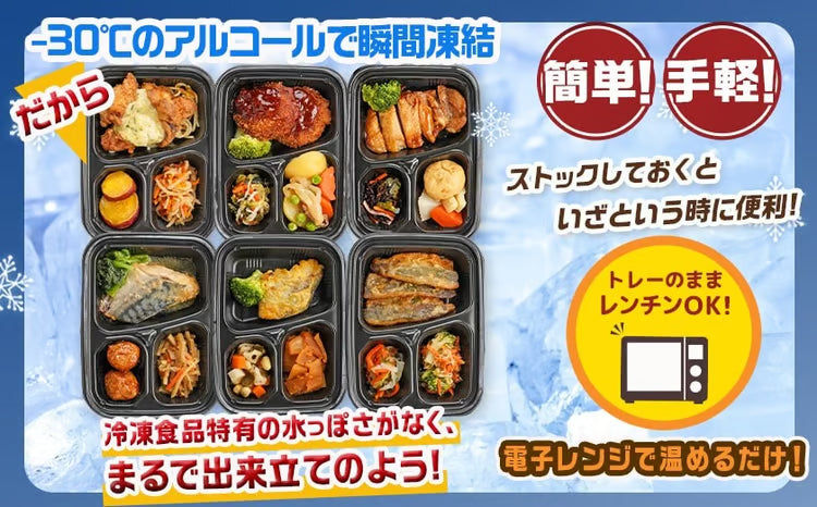 冷凍おかず弁当6食セット肉魚MIX１
