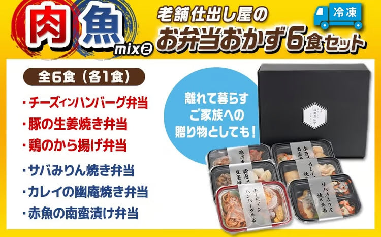 冷凍おかず弁当6食セット（肉・魚）MIX2